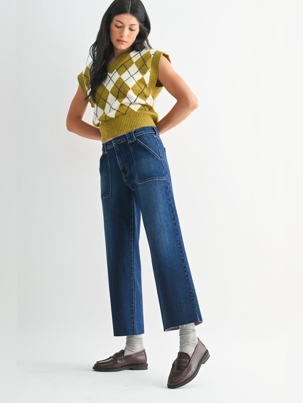 Just Black Denim blue Sailor Pants, size 29